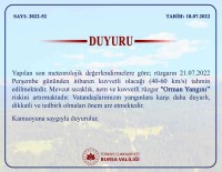 Bursa Valiliginden Orman Yangini Uyarisi