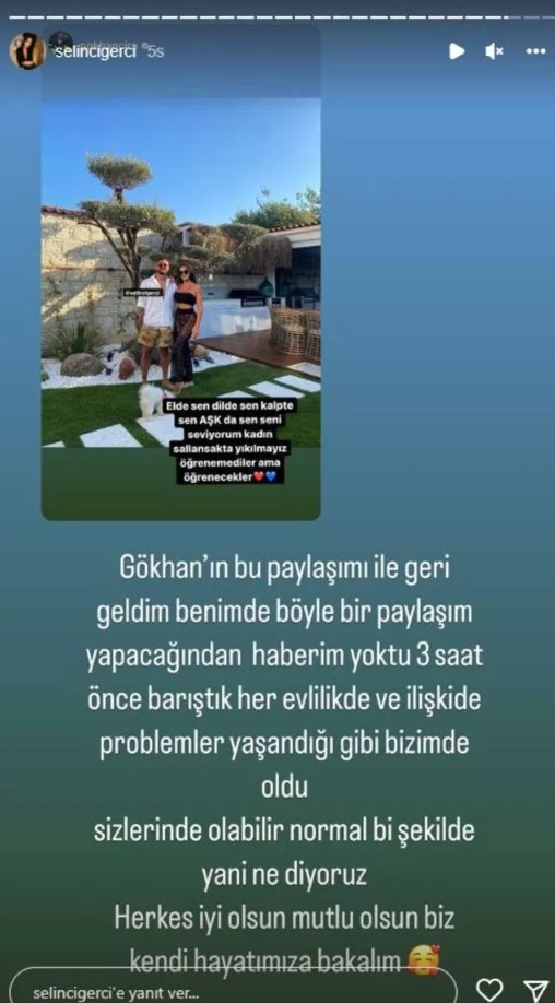 Selin Ciğerci ve Gökhan Çıra barıştı!