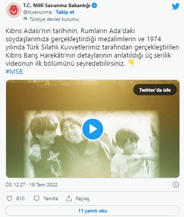 MSB'den 'Kıbrıs Barış Harekatı' için 3 serilik özel klip!