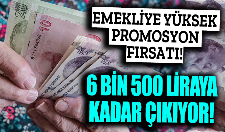 Emekliye yüksek promosyon fırsatı: 6 bin 500 liraya kadar çıkıyor