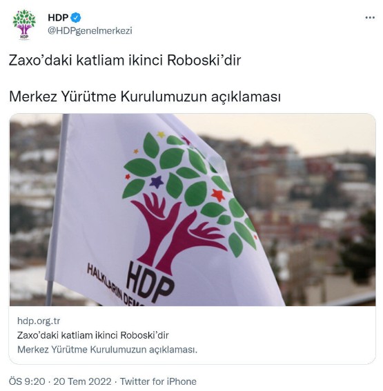 Şeytanın avukatları! PKK Duhok'ta katliam yaptı! HDP ve Diyarbakır Barosu Türkiye'yi suçladı...