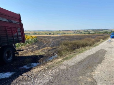 Bugday Yüklü Kamyon Alev Alev Yandi