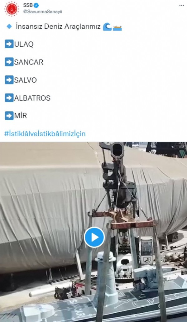 SSB paylaştı: İnsansız Deniz Araçlarımız!