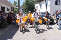 Çanakkale'de Bisikletle Gelin Konvoyu Düzenlendi