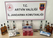 Artvin'de Jandarmadan Kaçak Sigara Ve Içki Operasyonu