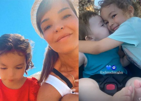 Bengü çocuklarıyla tatilde!