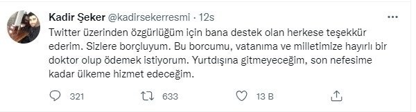 Kadir Şeker açıklama yaptı: Son nefesime kadar...