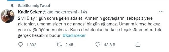 Kadir Şeker açıklama yaptı: Son nefesime kadar...