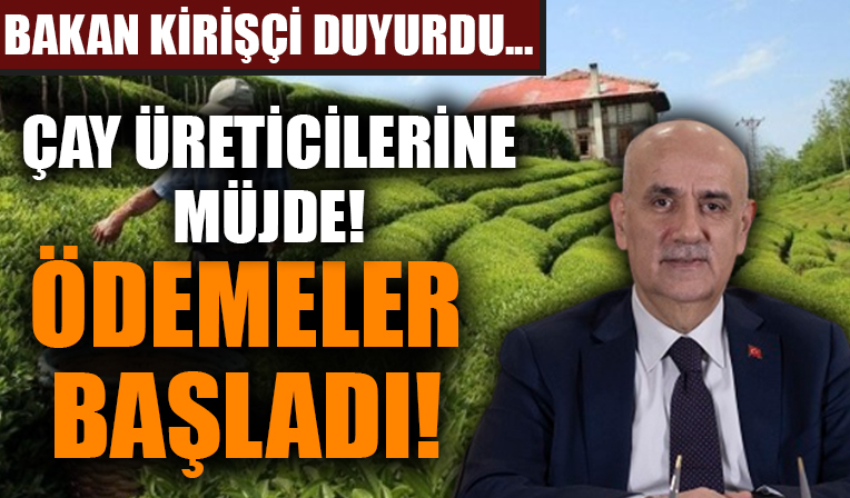 Bakan Kirişçi duyurdu! 'Çay üreticisine 749,4 milyon lira budama tazminatı ödemesi başladı!'