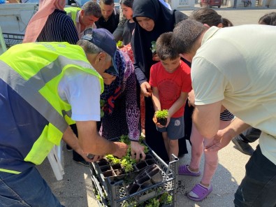 Bursa'da Mezarlik Ziyaretçilerine Ücretsiz Çiçek