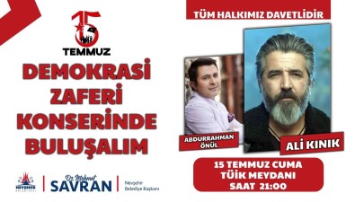 Nevsehir'de 'Demokrasi Zaferi Konseri'