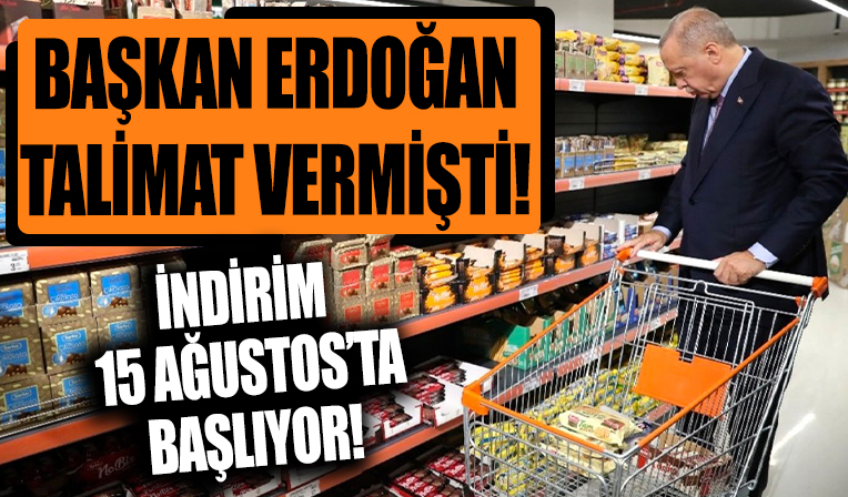 Başkan Erdoğan talimatı vermişti! Tarım Kredi marketlerinde indirim 15 Ağustos'ta başlıyor