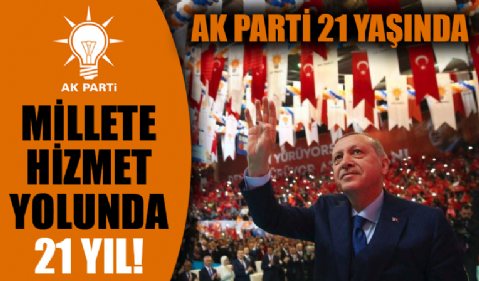 Cumhurbaşkanı Recep Tayyip Erdoğan AK Parti'nin 21. yıl dönümü programında konuşuyor.