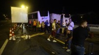 TEM'de Tir, Kamyon Ve Yolcu Otobüsü Kazaya Karisti Açiklamasi 8 Yarali