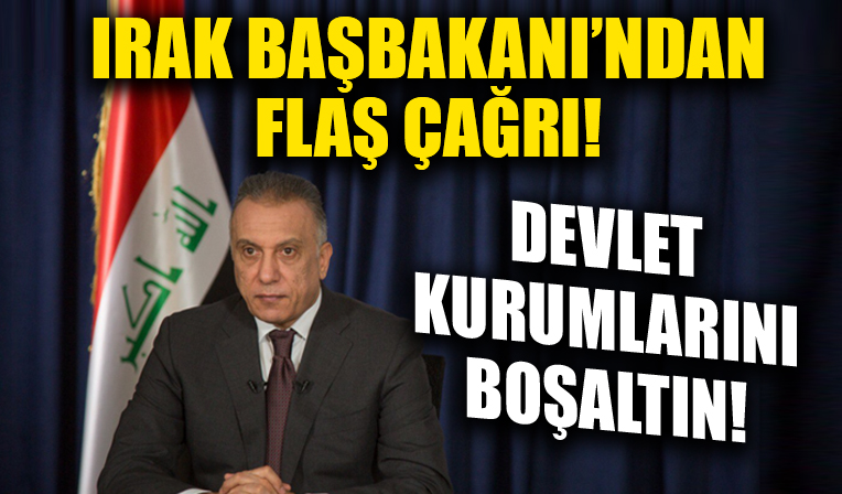 Irak Başbakanı Kazımi’den Sadr yanlısı protestoculara flaş çağrı! Devlet kurumlarını boşaltın!