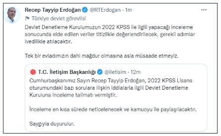 Başkan Erdoğan'dan KPSS talimatı! 'Asla müsaade etmeyiz'