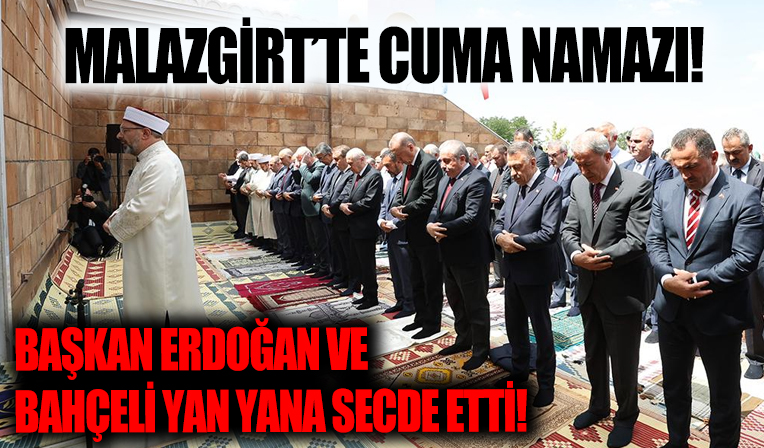 Başkan Erdoğan, cuma namazını Malazgirt'te kıldı