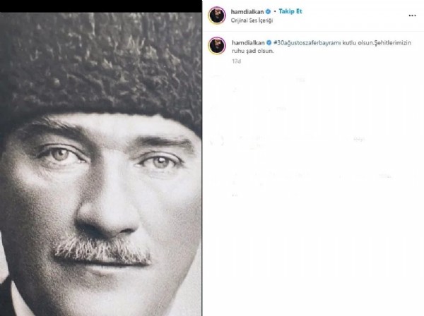 Ünlülerden 30 Ağustos Zafer Bayramı mesajları