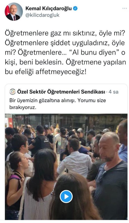 Kılıçdaroğlu yine tosladı! Kılıçdaroğlu’nun öğretmenleri PKK ve FETÖ sevicisi çıktı!