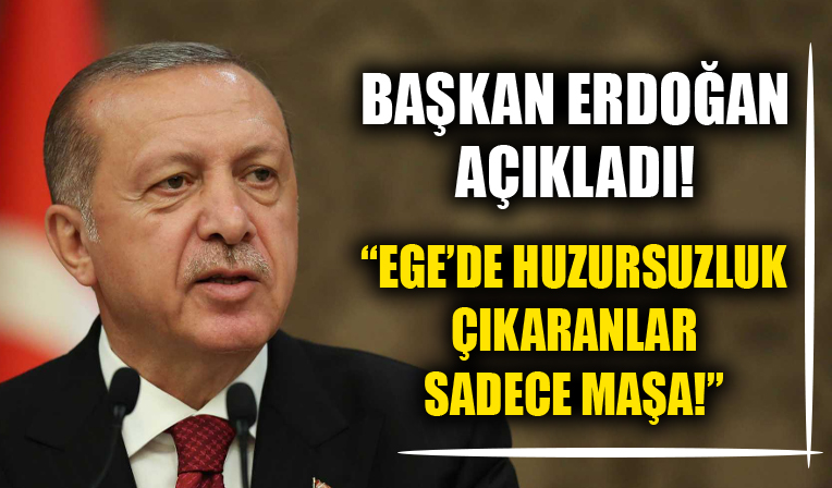 Başkan Erdoğan: Ege'de huzursuzluk çıkaranlar sadece maşa!