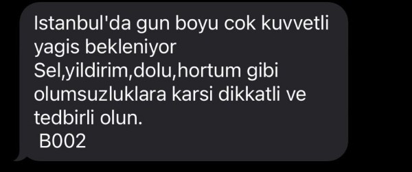 AFAD'dan İstanbul'a yağış uyarısı