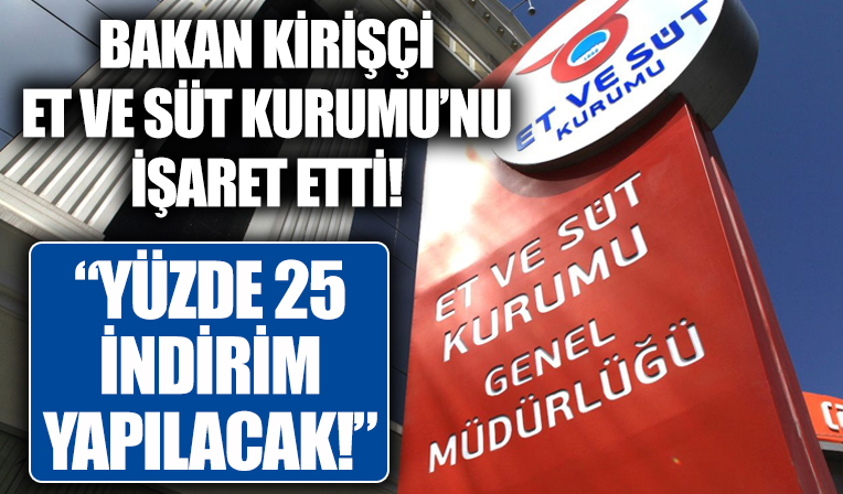Tarım ve Orman Bakanı Vahit Kirişçi'den et fiyatları açıklaması: Yüzde 25 indirim yapılacak