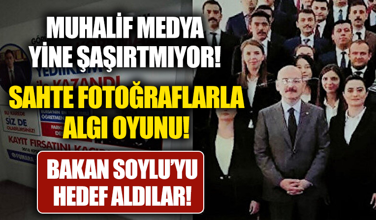Yediiklim Yayınevi’nin tanıtım afişindeki Bakan Soylu fotoğrafı sahte çıktı!