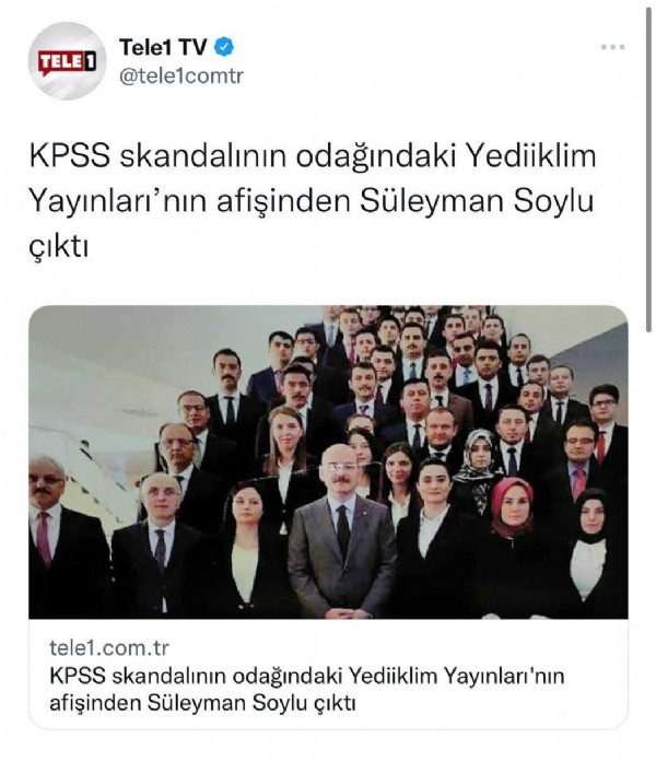 Yediiklim Yayınevi’nin tanıtım afişindeki Bakan Soylu fotoğrafı sahte çıktı!