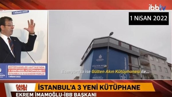 CHP'li İBB Başkanı Ekrem İmamoğlu Esenyurt'ta 4 ay önce açılışını yaptığı kütüphaneyi tekrar açtı