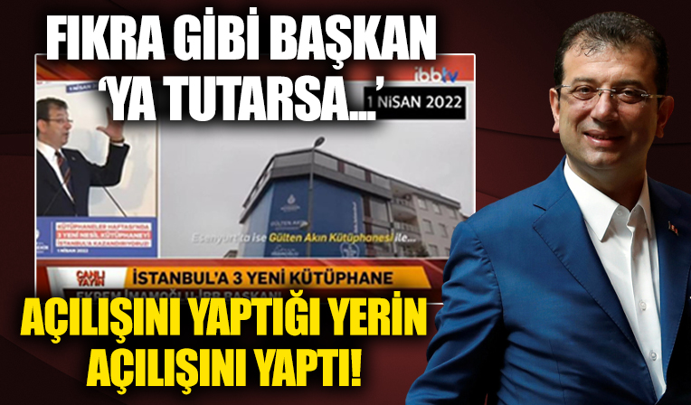 CHP'li İBB Başkanı Ekrem İmamoğlu Esenyurt'ta 4 ay önce açılışını yaptığı kütüphaneyi tekrar açtı