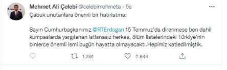 Çelebi yine bombaladı: “Siyaseti bıraksam da 6+1 değil Cumhur İttifakı derim!”