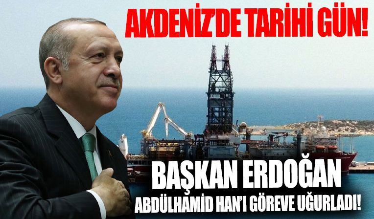 Cumhurbaşkanı Erdoğan, Abdulhamit Han gemisini Akdeniz'e uğurladı
