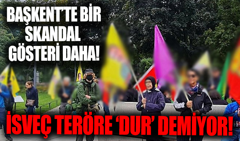 İsveç'te terör örgütü YPG/PKK yandaşları gösteri yaptı