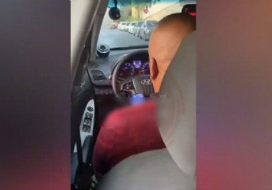 Şortlu kadını çeken taksici 'imdat' çığlıklarına aldırmadan polisten kaçtı