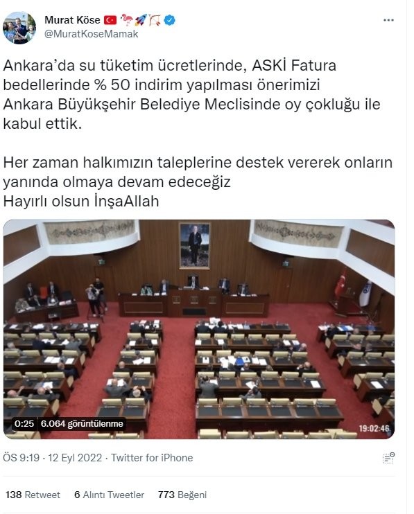 Ankara'da Yavaş'ın 'SU' zulmüne Cumhur İttifakı 'DUR' dedi