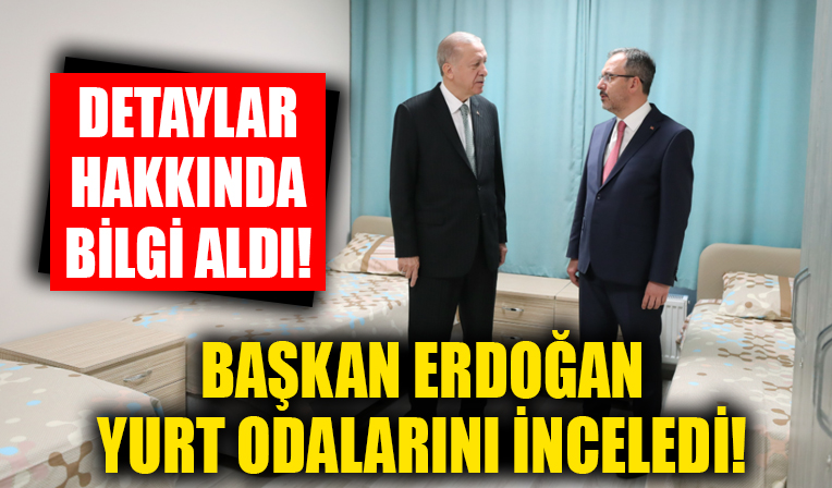 Cumhurbaşkanı Erdoğan açılışı yapılan GSB yurdunu inceledi!