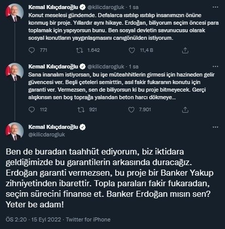 Kemal Kılıçdaroğlu bu kez de sosyal konut projesini hedef aldı! CHP 'İlk evim ilk iş yerim'e de muhalefet