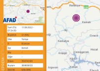 Erzincan'da 2.5 Büyüklügünde Deprem