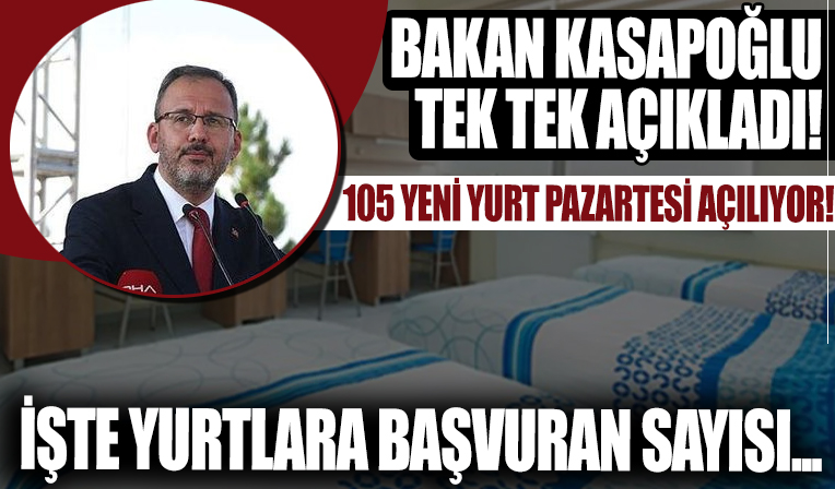 Açılışını Başkan Erdoğan yapacak! 105 yeni yurt binası geliyor