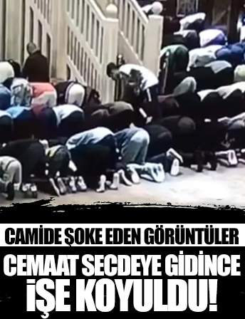 Cemaatin secdeye gitmesini bekledi! Camide 'pes' dedirten hırsızlık