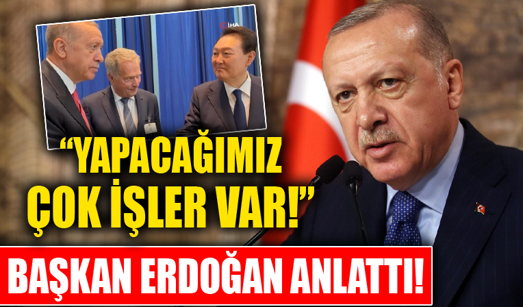 Güney Kore Devlet Başkanı Yoon Suk-yeol ile Başkan Erdoğan arasında o diyalog! 'Yapacağımız çok işler var'