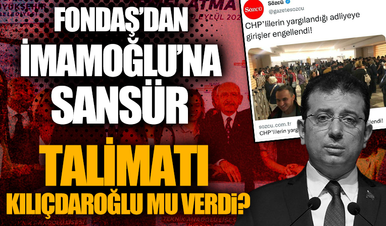 Sözcü'den Ekrem İmamoğlu'na sansür: Dün fotoğrafını kesti bugün adını yazmadı