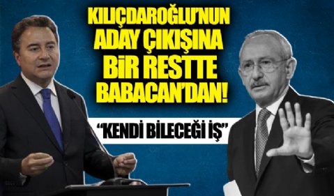 Ali Babacan'dan Kılıçdaroğlu'nun adaylık çıkışına ilk yorum