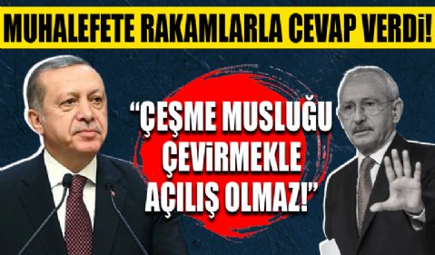 Cumhurbaşkanı Erdoğan'dan muhalefete rakamlarla tepki: İstanbul'da çeşmenin musluğunu çevirmekle açılış yapmak olmaz