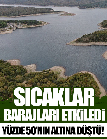 İstanbul’un barajlarında doluluk oranı yüzde 50’nin altına düştü