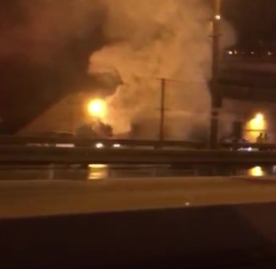 E-5'Te Otomobil Yangini