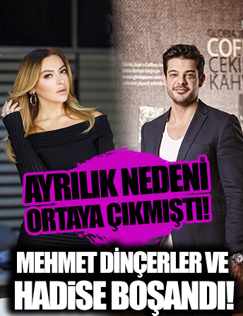 Hadise ve Mehmet Dinçerler boşandı