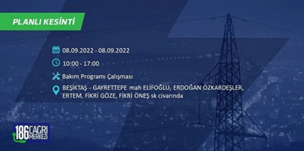 İstanbul'un birçok ilçesinde 3 günlük elektrik kesintisi