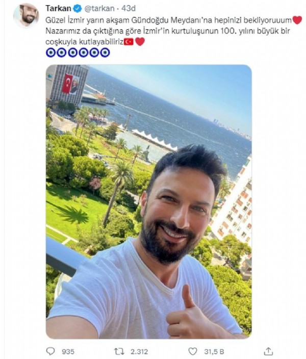 Tarkan’ın İzmir konserinin yeri değişti