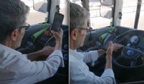 İETT otobüslerinin yeni skandalı! Otobüs şoförü araç kullanırken cep telefonuyla görüntülü konuştu